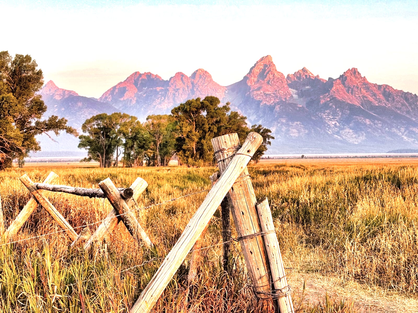 Teton Fenceline at Sunrise